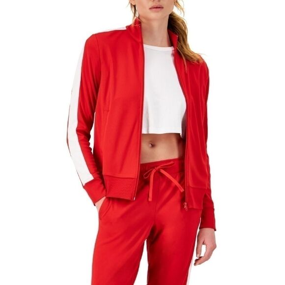 ID Ideology Plus Size Side-Striped Tricot Jacket, jacket, sweater, sweatshirt - Picture 4 of 7